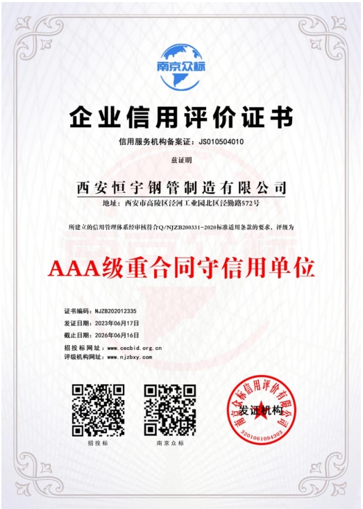 AAA级重合同守信用单位